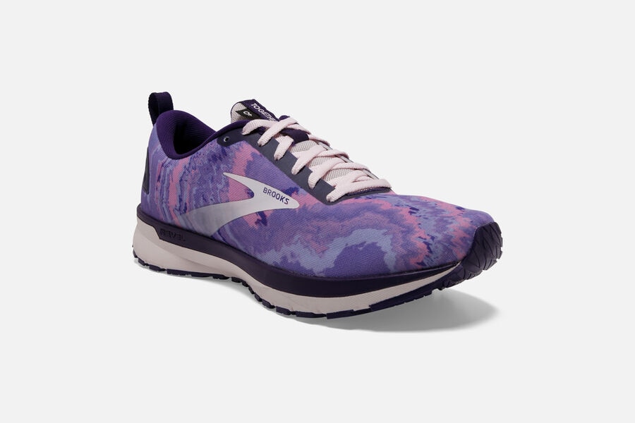 Brooks Running Shoes Womens Purple/Silver/Pink - Revel 4 Road - 4605-QHJOF